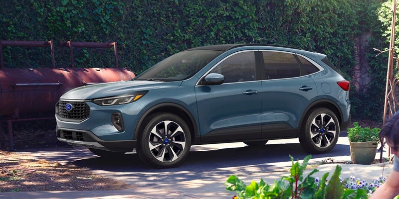 silver ford escape driving