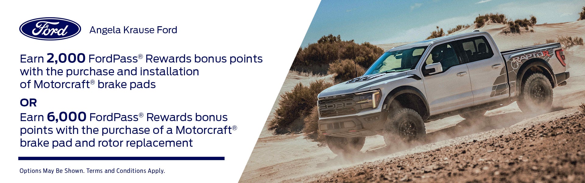 FordPass Rewards Bonus Points for brake pads