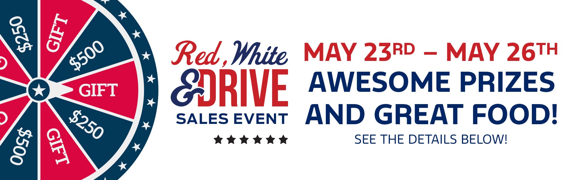Red White and Drive Sales Event